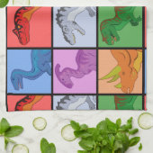 恐竜の広場 キッチンタオル (折り畳み)