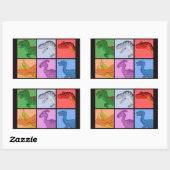 恐竜の広場 長方形シール (シート)