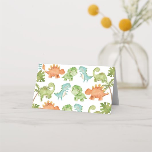 恐竜の座席表 プレイスカード (裏面)