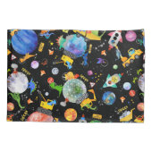 恐竜の建築乗組員宇宙飛行士 枕カバー (裏面)