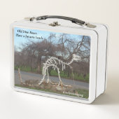 恐竜の弁当箱と学校用品は メタルランチボックス (正面)