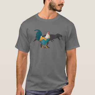 恐竜の影とレックスの恋人かわいい雛 Tシャツ