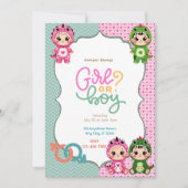 恐竜の性別が明らかになる 招待状 (正面)