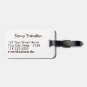 恐竜の恋人のギフトは穏やかなトリケラトプスをカスタム飼います ラゲッジタグ (裏面横)