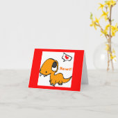 恐竜の愛 カード (黄色い花)