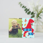 恐竜の感謝ポストカード 子供向け ポストカード (スタンド正面)