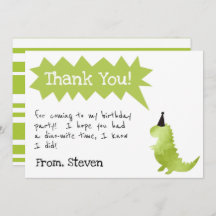 恐竜の招待スタンプとチョンプ 誕生日の男の子