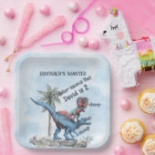 恐竜の指名手配の2歳の誕生日 ペーパープレート (パーティー)