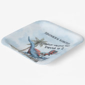 恐竜の指名手配の2歳の誕生日 ペーパープレート (傾斜あり)