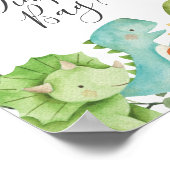 恐竜の推測おむつバッグ標識 ポスター (角)