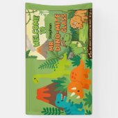 恐竜の教室ウェルカムサイン Dino-Mite 横断幕 (縦)