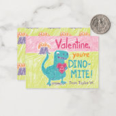 恐竜の教室バレンタインデートカード ノートカード (正面/裏面インサイチュ)
