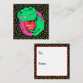 恐竜の教室バレンタイン チェーズ・ユー・トレックス ノートカード (正面/裏面)