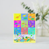 恐竜の数を1から10に数えよう ポストカード (スタンド正面)