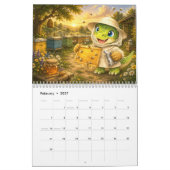 恐竜の日々 on the Farm – 2027年カレンダー カレンダー (2月 2027)