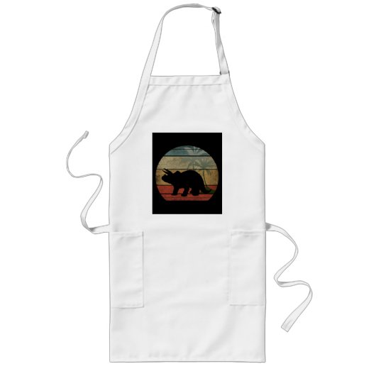 恐竜の日没3 ロングエプロン (正面)
