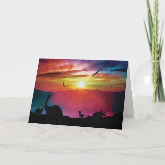 恐竜の日没 カード (正面)