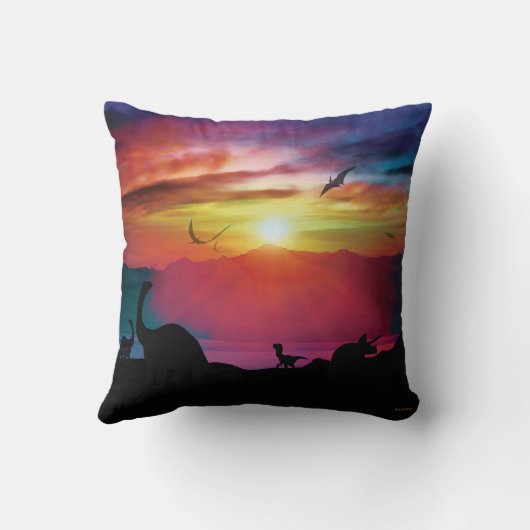 恐竜の日没 クッション (裏面)