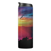 恐竜の日没 タンブラー (回転右)