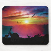 恐竜の日没 マウスパッド (正面)