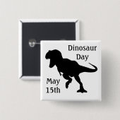 恐竜の日5月15日クールホリデーボタン 缶バッジ (正面&裏面)