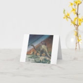 恐竜の昼寝- カード (黄色い花)