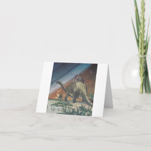 恐竜の昼寝- カード (正面)