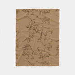恐竜の時代の漫画引用文 フリースブランケット