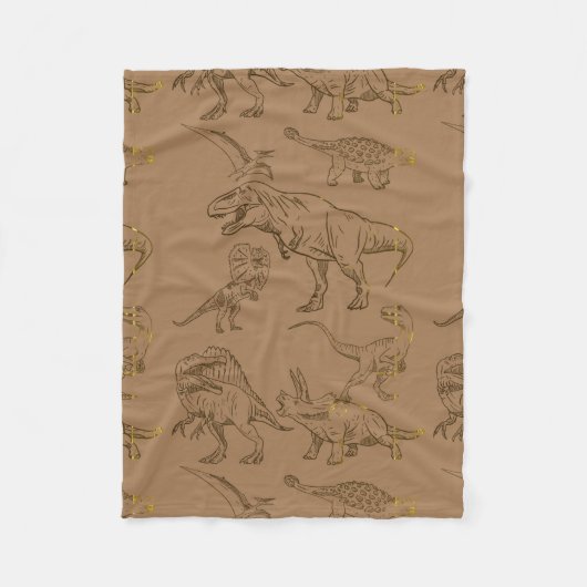 恐竜の時代の漫画引用文 フリースブランケット (正面)