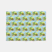 恐竜の時代の漫画引用文 フリースブランケット (正面(横))