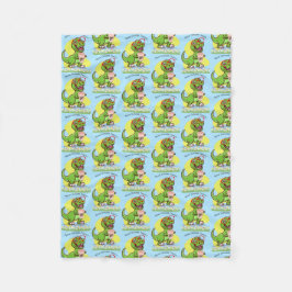 恐竜の時代の漫画引用文 フリースブランケット