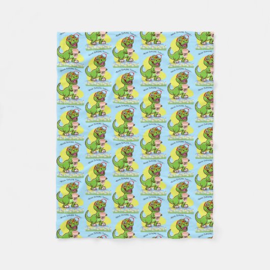恐竜の時代の漫画引用文 フリースブランケット (正面)