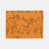 恐竜の時代の漫画引用文 フリースブランケット (正面(横))