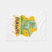 恐竜の時代の漫画引用文 フリースブランケット (正面(横))