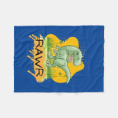 恐竜の時代の漫画引用文 フリースブランケット (正面(横))