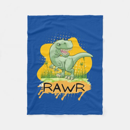 恐竜の時代の漫画引用文 フリースブランケット (正面)