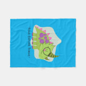 恐竜の時代の漫画引用文 フリースブランケット (正面(横))