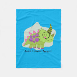 恐竜の時代の漫画引用文 フリースブランケット