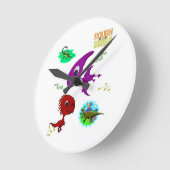 恐竜の時計 ラウンド壁時計 (傾斜)