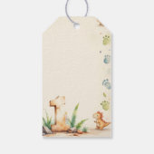 恐竜の最初の誕生日ありがとうメッセージカード ギフトタグ (裏面)