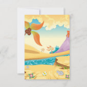 恐竜の最初の誕生日カスタム祝 招待状 (裏面)