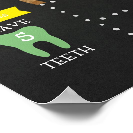 恐竜の最初の誕生日シャルボードマイルストーン ポスター (角)