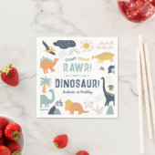 恐竜の最初の誕生日ストンプチョンプロール スタンダードカクテルナプキン (インサイチュ)