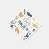 恐竜の最初の誕生日ストンプチョンプロール スタンダードカクテルナプキン (角)