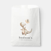 恐竜の最初の誕生日バルーン フェイバーバッグ (正面)