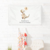 恐竜の最初の誕生日バルーン 横断幕 (インサイチュ)