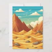 恐竜の最初の誕生日パーティの招待状 招待状 (裏面)