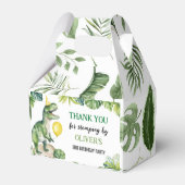 恐竜の最初の誕生日パーティーの好意ボックス フェイバーボックス (裏面サイド)