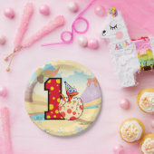 恐竜の最初の誕生日パーティー ペーパープレート (パーティー)