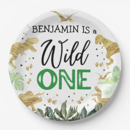 恐竜の最初の誕生日パーティー ペーパープレート